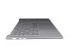 17365628 original Lenovo keyboard incl. topcase DE (german) grey/grey with backlight