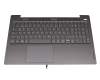 18066110 original Lenovo keyboard incl. topcase DE (german) grey/grey with backlight