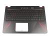 1KAHZZQ0054 original Asus keyboard incl. topcase DE (german) black/black with backlight