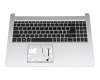 1KAJZZG062X original Quanta keyboard incl. topcase DE (german) black/silver with backlight