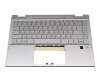 2H-BCRGMI63411 original Primax keyboard incl. topcase DE (german) silver/silver with backlight Fingerprint / backlight