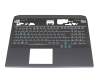 38F1PAM7601 original Acer keyboard incl. topcase DE (german) black/black with backlight