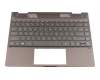 439.0EC02.0002 original HP keyboard incl. topcase DE (german) black/grey with backlight