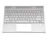 442.0G902.XXXX original HP keyboard incl. topcase DE (german) silver/black