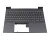 46G3MTA0AKB original HP keyboard incl. topcase FR (french) silver/black with backlight