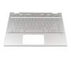 46M0E8CS0185 original HP keyboard incl. topcase DE (german) silver/silver with backlight