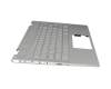 46M0E8CS0185 original HP keyboard incl. topcase DE (german) silver/silver with backlight