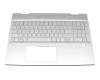 46M0GBCS0025 original HP keyboard incl. topcase DE (german) silver/silver with backlight (DIS)