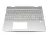 490.0GB07.AD0G original Wistron keyboard incl. topcase DE (german) silver/silver with backlight (UMA)