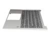 5CB0S72876 original Lenovo keyboard incl. topcase DE (german) grey/silver with backlight