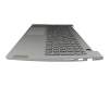 5CB1B34829 original Lenovo keyboard incl. topcase DE (german) grey/grey with backlight