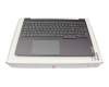 5CB1J38408 original Lenovo keyboard incl. topcase DE (german) grey/grey with backlight