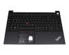 5M11C43775 original Lenovo keyboard incl. topcase DE (german) black/black with backlight and mouse-stick