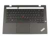 63708D original Lenovo keyboard incl. topcase DE (german) black/black with backlight and mouse-stick