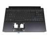 6B.QAUN2.014 original Acer keyboard incl. topcase DE (german) black/black with backlight (Connection cable 16mm)