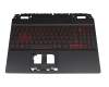 6B.QFJN2.014 original Acer keyboard incl. topcase DE (german) black/black with backlight