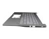 6BA0MN2014 original Acer keyboard incl. topcase DE (german) silver/silver with backlight