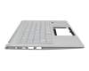 6BAB1N2001 original Acer keyboard incl. topcase US (english) silver/silver with backlight