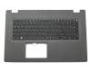 6BMV9N1008 original Acer keyboard incl. topcase DE (german) black/grey