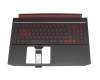 6BQ5XN2012 original Acer keyboard incl. topcase DE (german) black/black/red with backlight