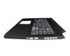 6BQCUN2009 original Acer keyboard incl. topcase UA (ukrainian) black/white/black with backlight