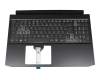 71NIX5BO090 original Compal keyboard incl. topcase DE (german) black/white/black with backlight