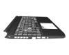 71NIX5BO090 original Compal keyboard incl. topcase DE (german) black/white/black with backlight