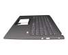 71NK91BO020 original Compal keyboard incl. topcase DE (german) grey/grey with backlight