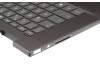 7H2440 original HP keyboard incl. topcase DE (german) black/grey with backlight