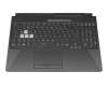 8S5CB0S17318KSSV original Asus keyboard incl. topcase DE (german) black/transparent/black with backlight