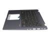 90NB0J71-R31GE1 original Asus keyboard incl. topcase DE (german) black/blue with backlight