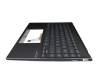 90NB0SL1-R30GE0 original Asus keyboard incl. topcase DE (german) grey/grey with backlight