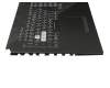 90NR00N1-R30100 original Asus keyboard incl. topcase DE (german) black/black with backlight