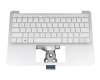 9Z.NDZSQ.20G original HP keyboard incl. topcase DE (german) white/silver