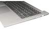 AM171000290 original Lenovo keyboard incl. topcase DE (german) grey/silver with backlight (fingerprint)