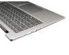 AM171000290 original Lenovo keyboard incl. topcase DE (german) grey/silver with backlight (fingerprint)