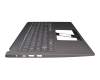 AM3KD000800-SSH3 original Acer keyboard incl. topcase DE (german) grey/grey with backlight