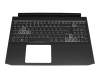 AP336000C00 original Acer keyboard incl. topcase DE (german) black/white/black with backlight