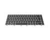 BGZPP015WI000G original HP keyboard SF (swiss-french) black/silver with backlight and mouse-stick