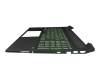 BJKVD3AF7FJ035 original HP keyboard incl. topcase DE (german) black/green/black with backlight