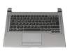 CP660876-02 original Fujitsu keyboard incl. topcase DE (german) black/grey