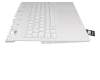 DC33001TR00 original Lenovo keyboard incl. topcase DE (german) white/white with backlight