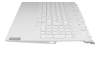 DC33001TR00 original Lenovo keyboard incl. topcase DE (german) white/white with backlight