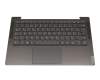 EC1EH00500 original Lenovo keyboard incl. topcase DE (german) grey/grey with backlight