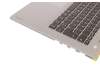 EC1JG000300 original Lenovo keyboard incl. topcase DE (german) black/silver with backlight silver edge