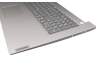 EG1JX000100 original Lenovo keyboard incl. topcase DE (german) grey/silver (Fingerprint)