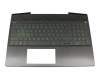 FA28B000H00 original HP keyboard incl. topcase DE (german) black/green/black with backlight