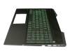 FA28B000H00 original HP keyboard incl. topcase DE (german) black/green/black with backlight