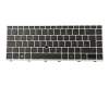 Keyboard DE (german) black/silver with backlight and mouse-stick (SureView) original suitable for HP EliteBook 840 G6