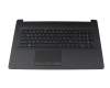 Keyboard incl. topcase DE (german) black/black (with TP/DVD, surface structure \"Diamond) original suitable for HP 17-by2000